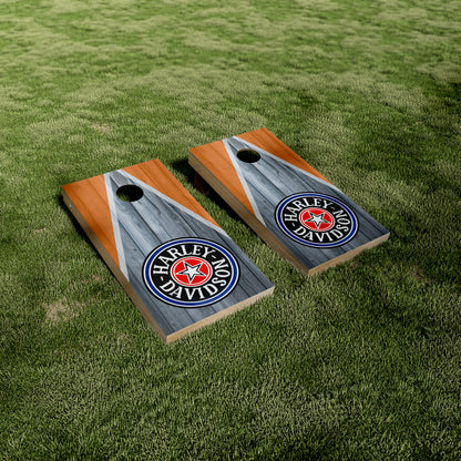 Harley Davidson Fat Boy Logo Cornhole Wraps