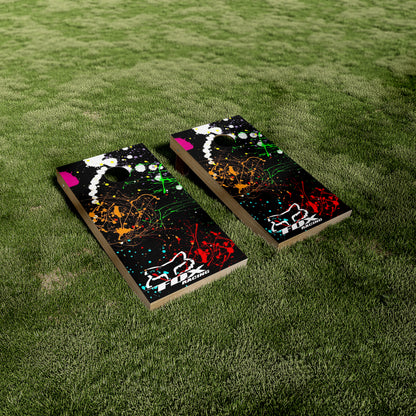 Fox Racing Paint Splatter Cornhole Wraps/Skins