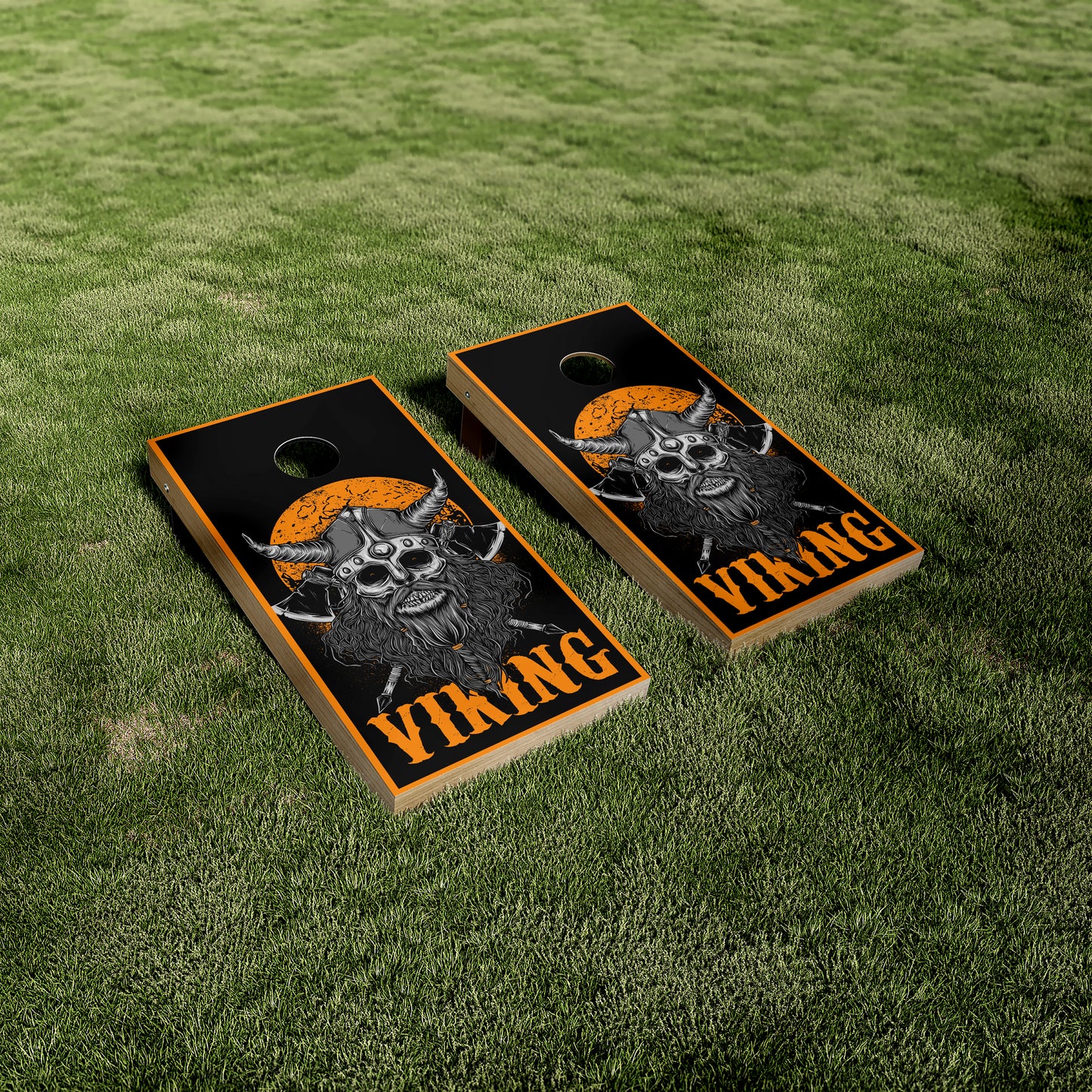 Viking Helmet Cornhole Wraps/Skins