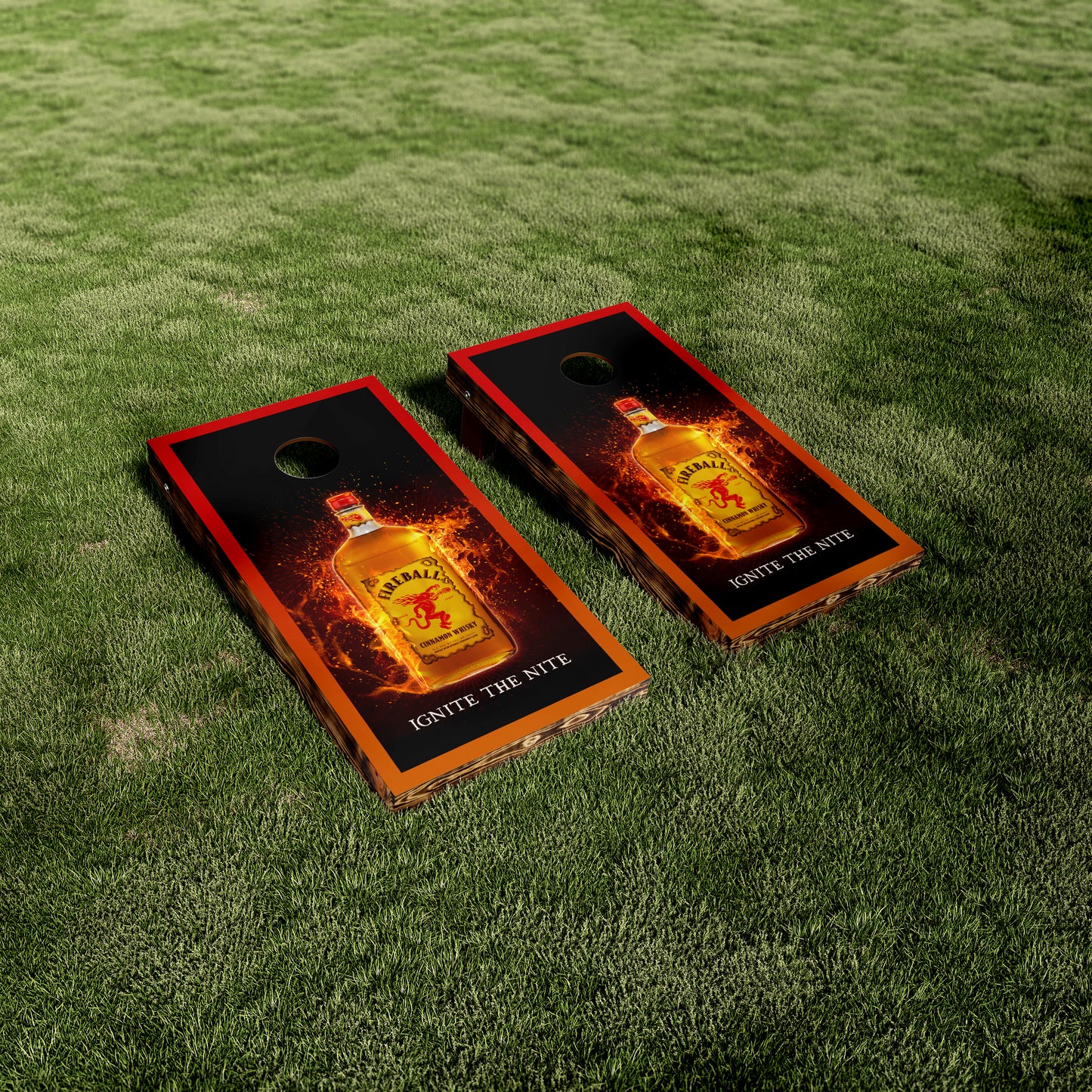 Fireball Whiskey Ignite Red Border Vinyl Wraps/Skins