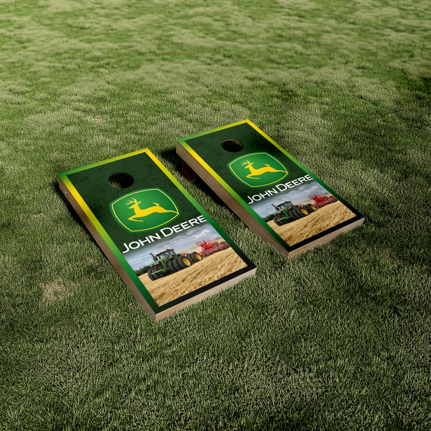John Deere Harvester Cornhole Wraps/Skins