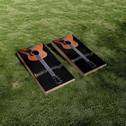 Guitar Music Symbols Cornhole Vinyl Wraps/Skins