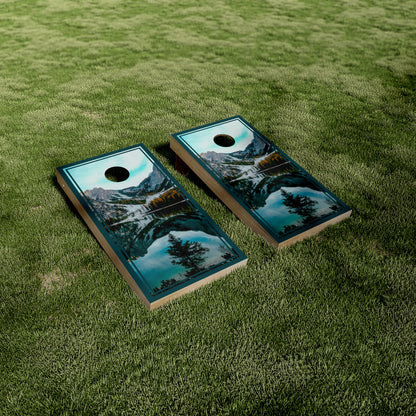 Lake and Mountains Nature Cornhole Vinyl Wraps/Skins