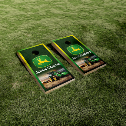 John Deere Tractor Field Cornhole Wraps