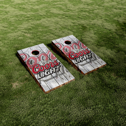 Coors Light Grey Wood Panel Vinyl Wraps/Skins