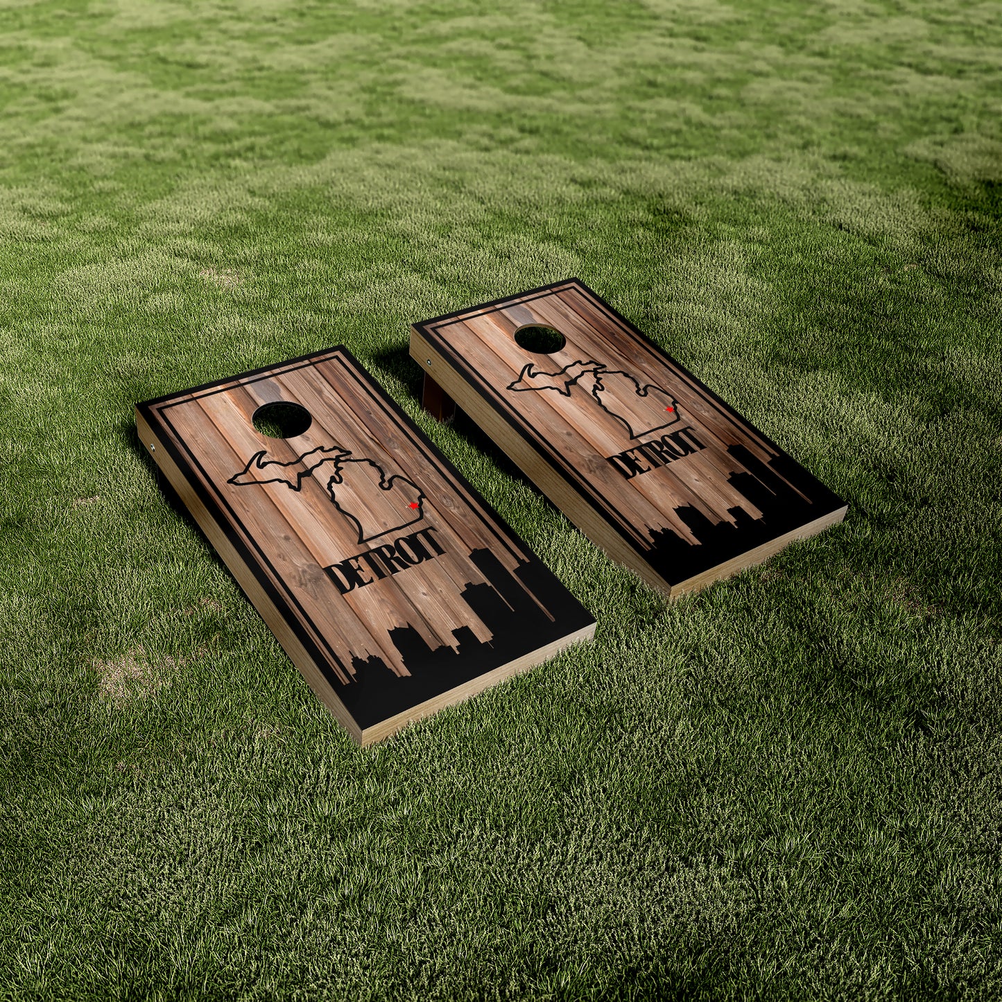 Wood Grain Michigan Peninsula Vinyl Wraps/Skins