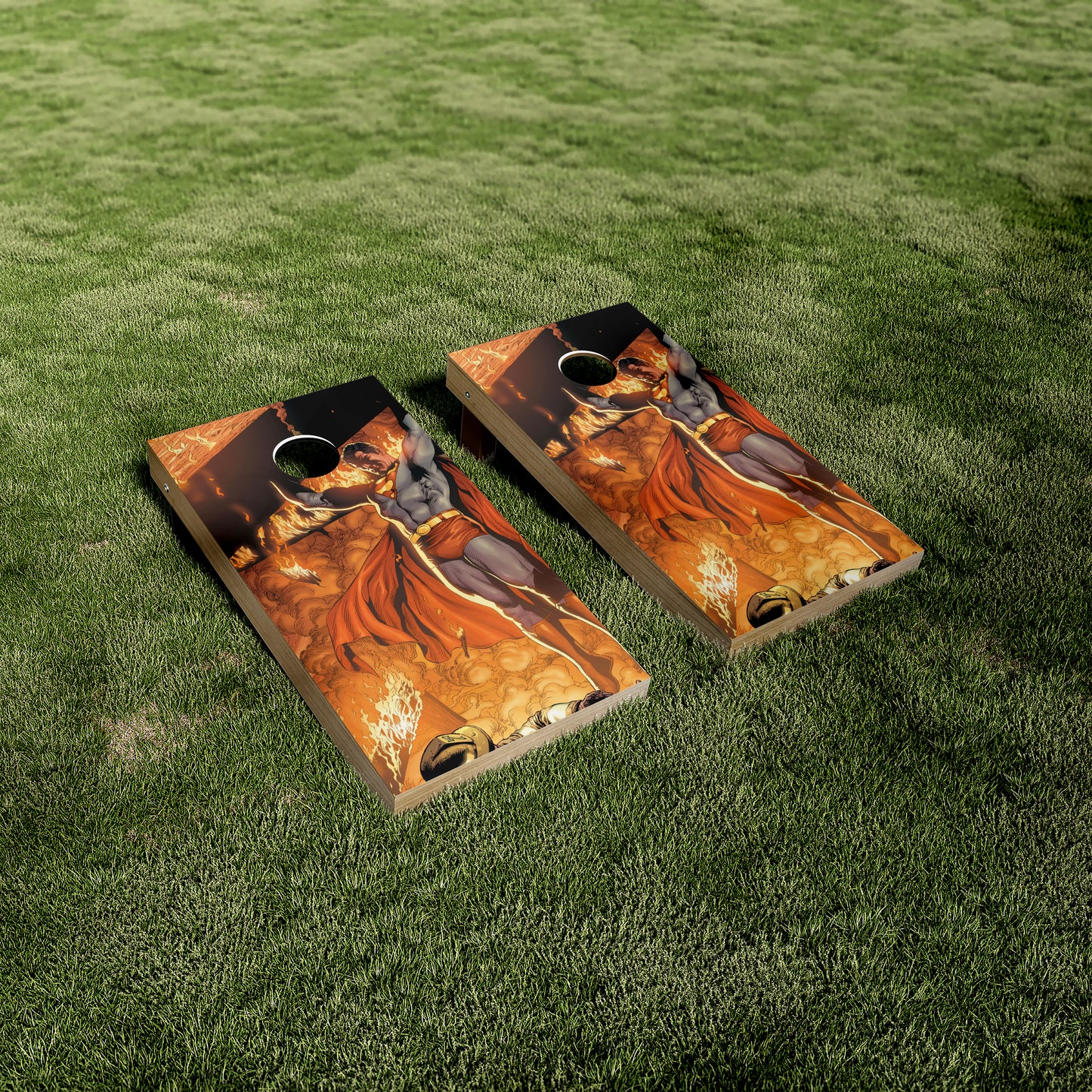 Superman Flying Fire Cornhole Vinyl Wraps/Skins