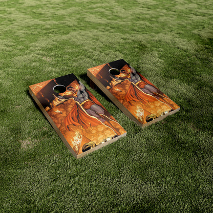 Superman Flying Fire Cornhole Vinyl Wraps/Skins