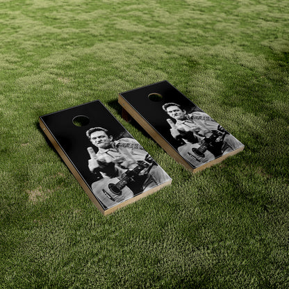 Johnny Cash Middle Finger Cornhole Vinyl Wraps/Skins