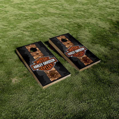 Harley Davidson Metal Mesh Cornhole Vinyl Wraps