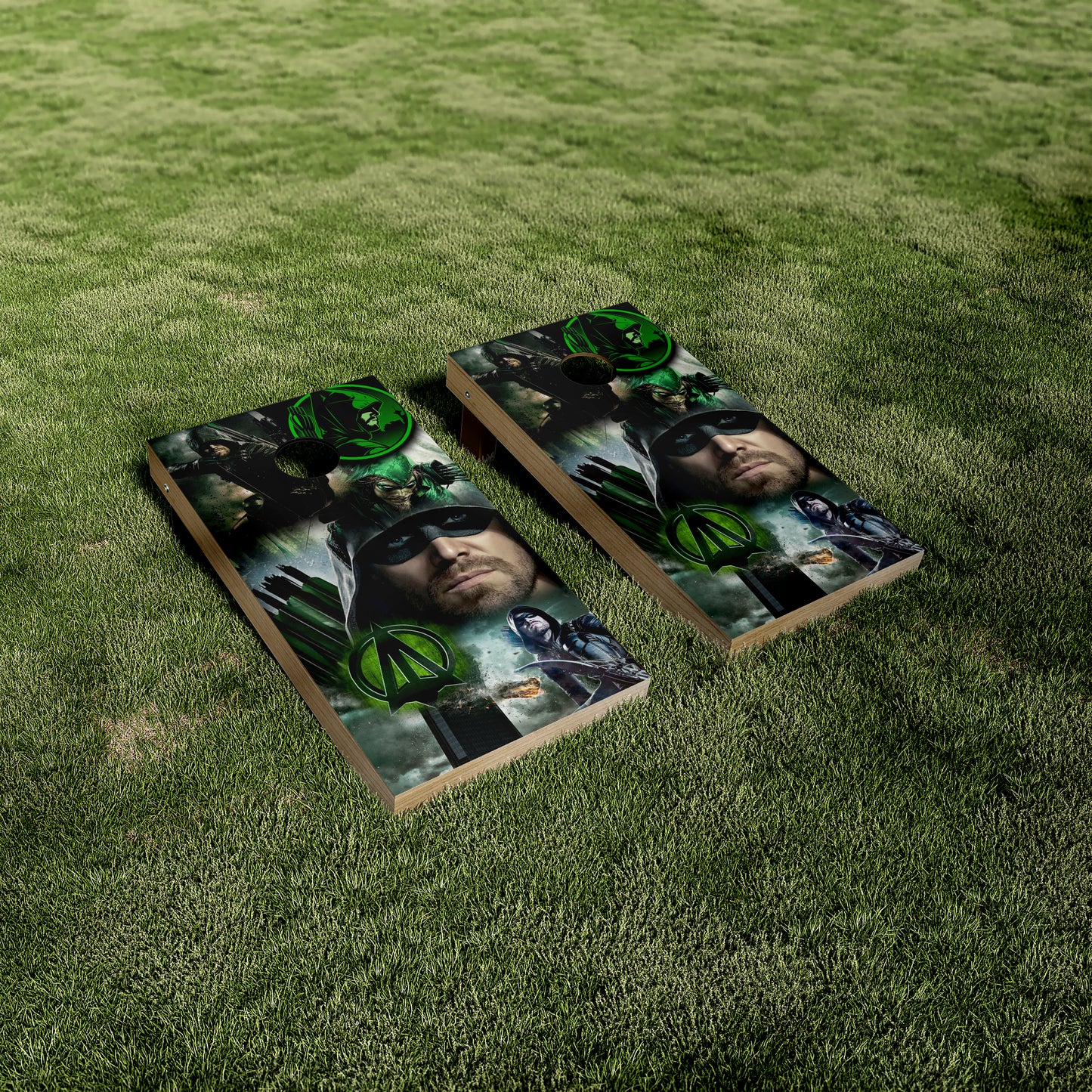Green Arrow Superhero Cornhole Wraps/Skins