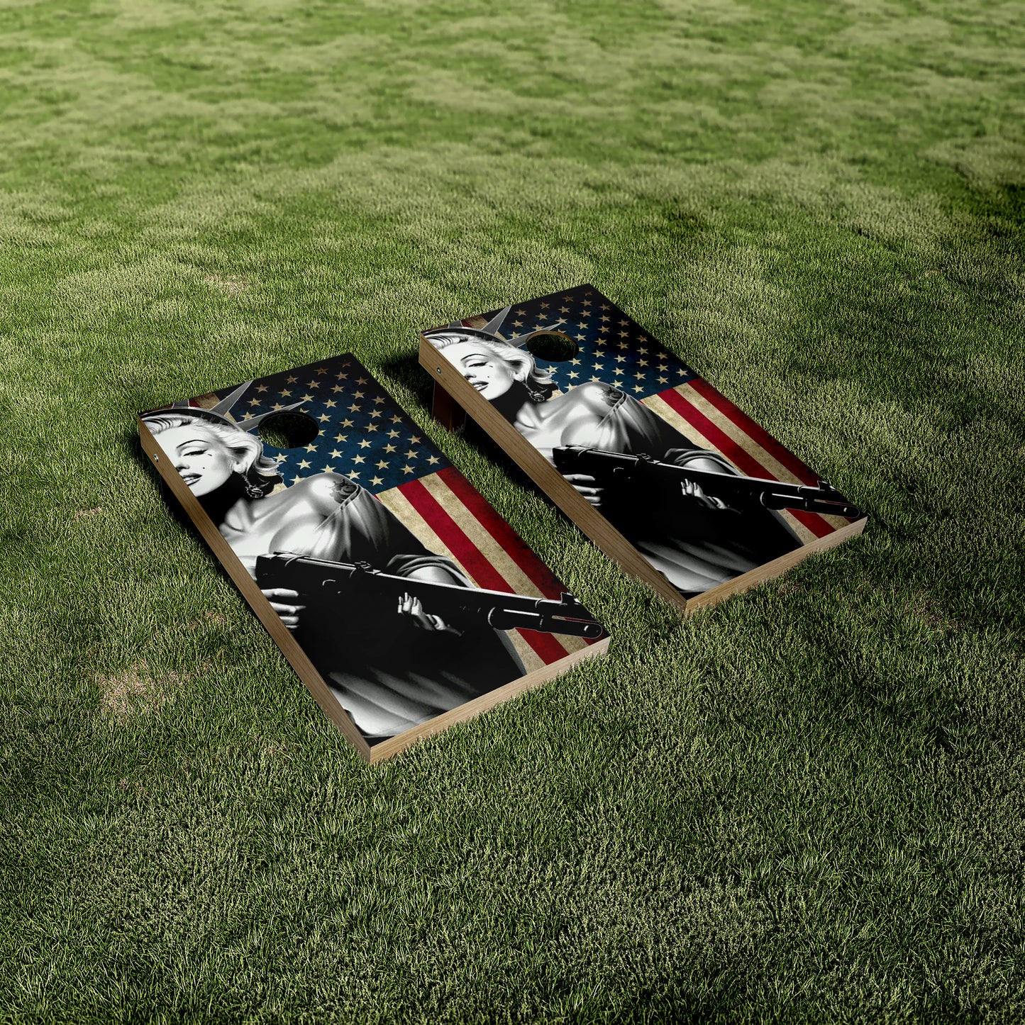 Marilyn Monroe Firearm American Flag Wraps/Skins