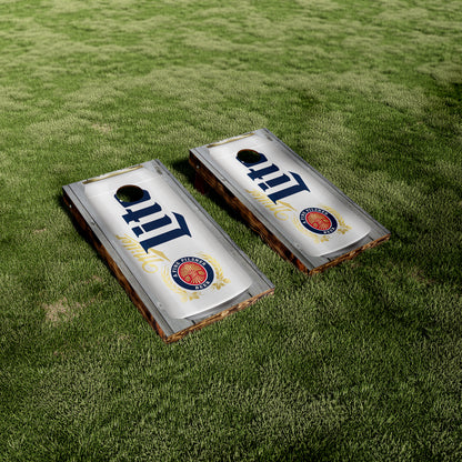 Miller Lite Can Cornhole Wraps/Skins