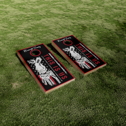 This is Us Family Cornhole Wraps/Skins Customizeable names