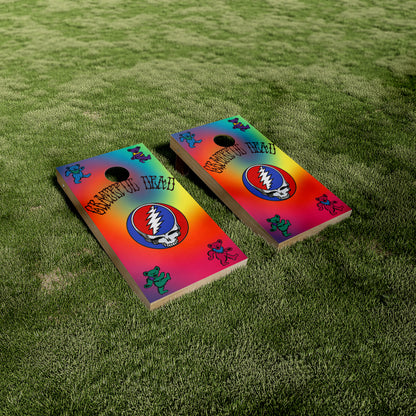 Grateful Dead Tie-Die Cornhole Vinyl Wraps/Skins