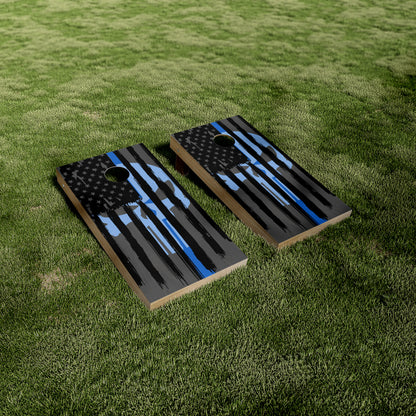 Punisher Flag Thin Blue Line Punisher Wraps/Skins