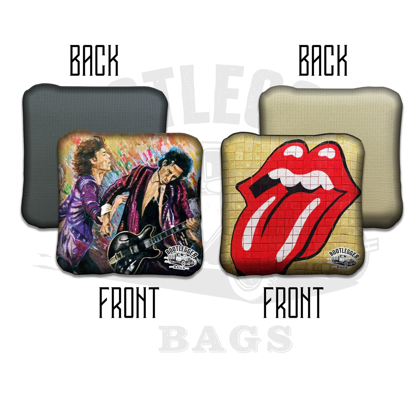 Rolling Stones Fan Art Cornhole Bags