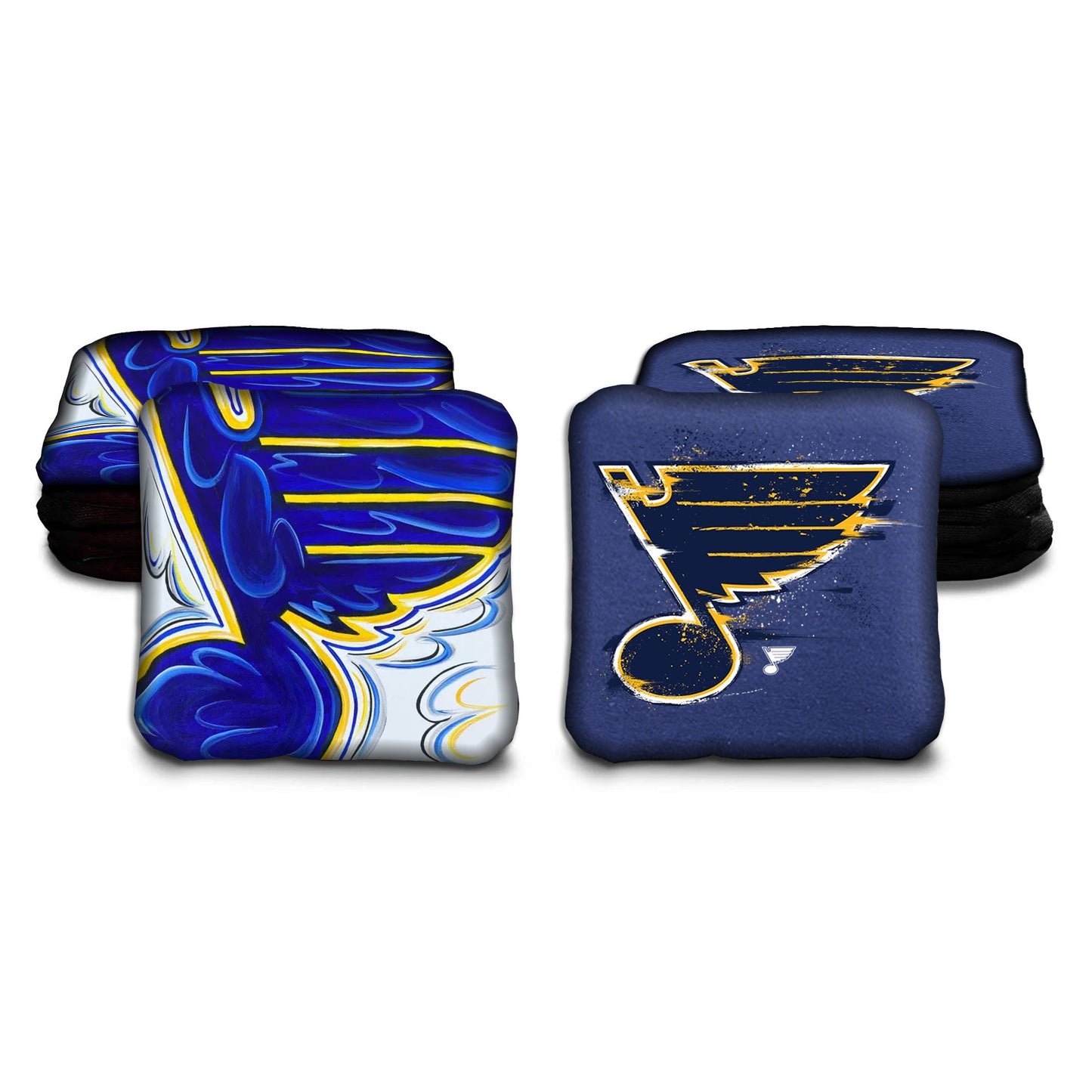 St Louis Blues Fan Art Cornhole Bags