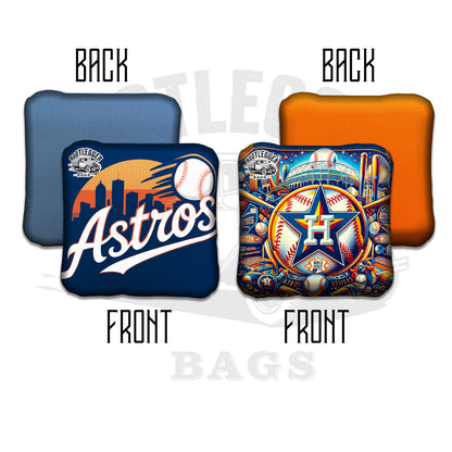Houston Astros Fan Art Cornhole Bags