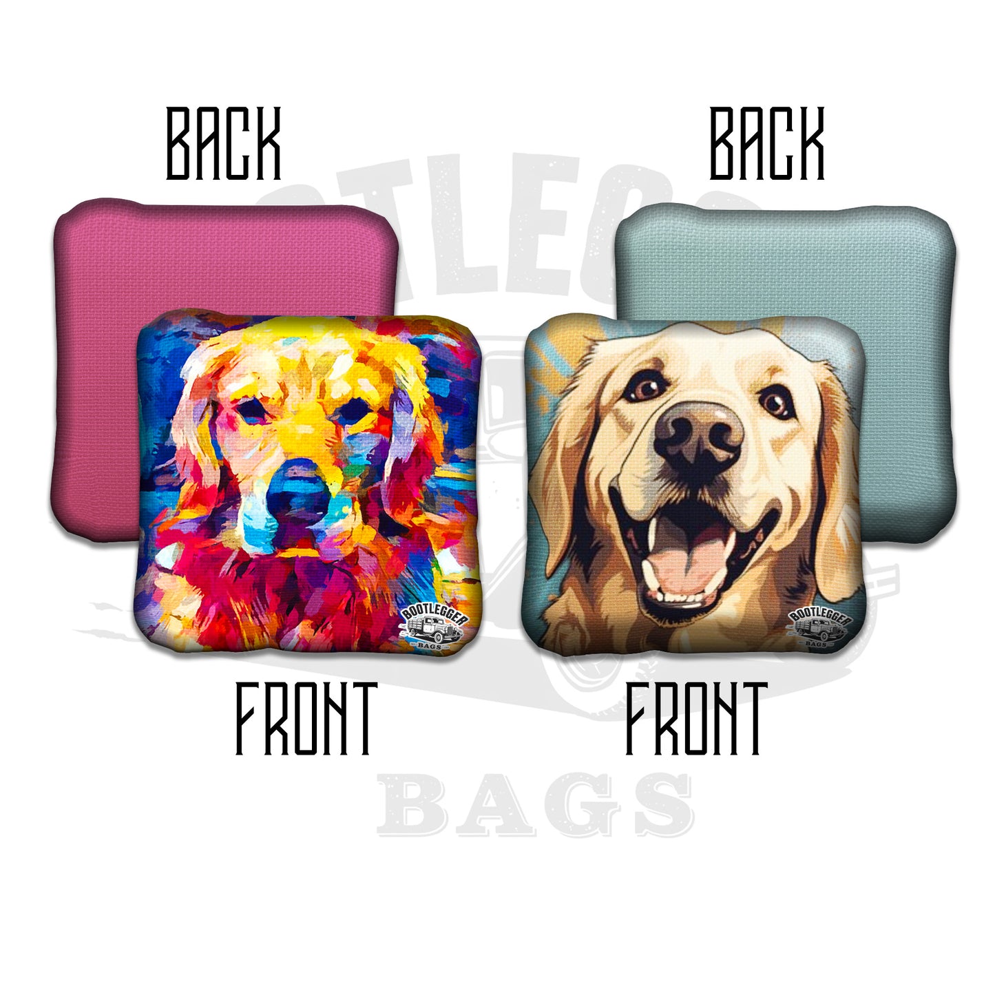 Golden Retriever Cornhole Bags