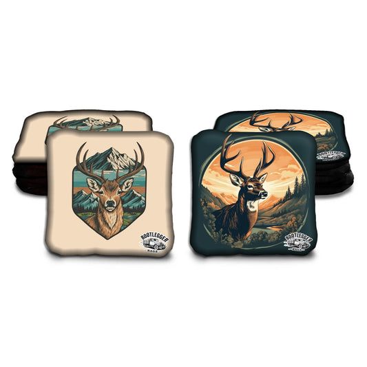Vintage Buck Hunting Cornhole Bags