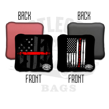 Thin Red Line Fire Fighter Cornhole Bags