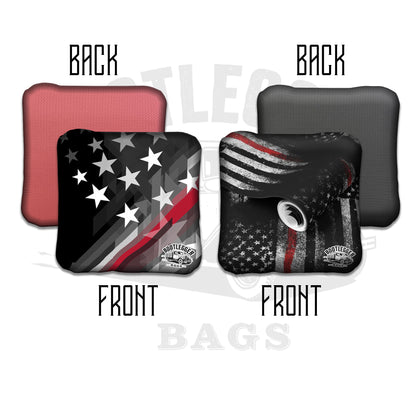 Thin Red Line Tape Line Cornhole Bags