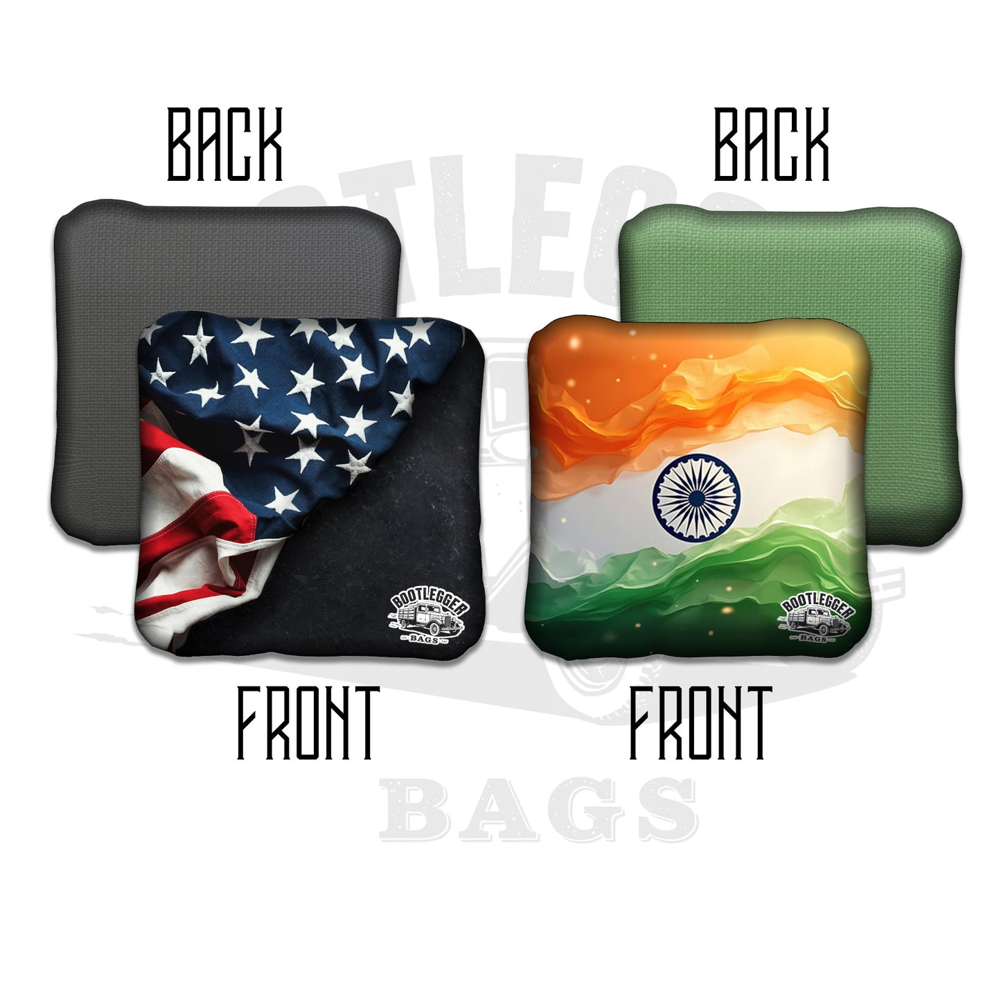 Indian and American Flag Cornhole Bags