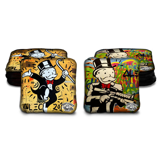 Alec Monopoly Man Cornhole Bags