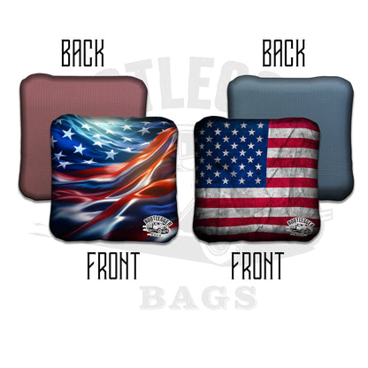 RWB American Flag Cornhole Bags