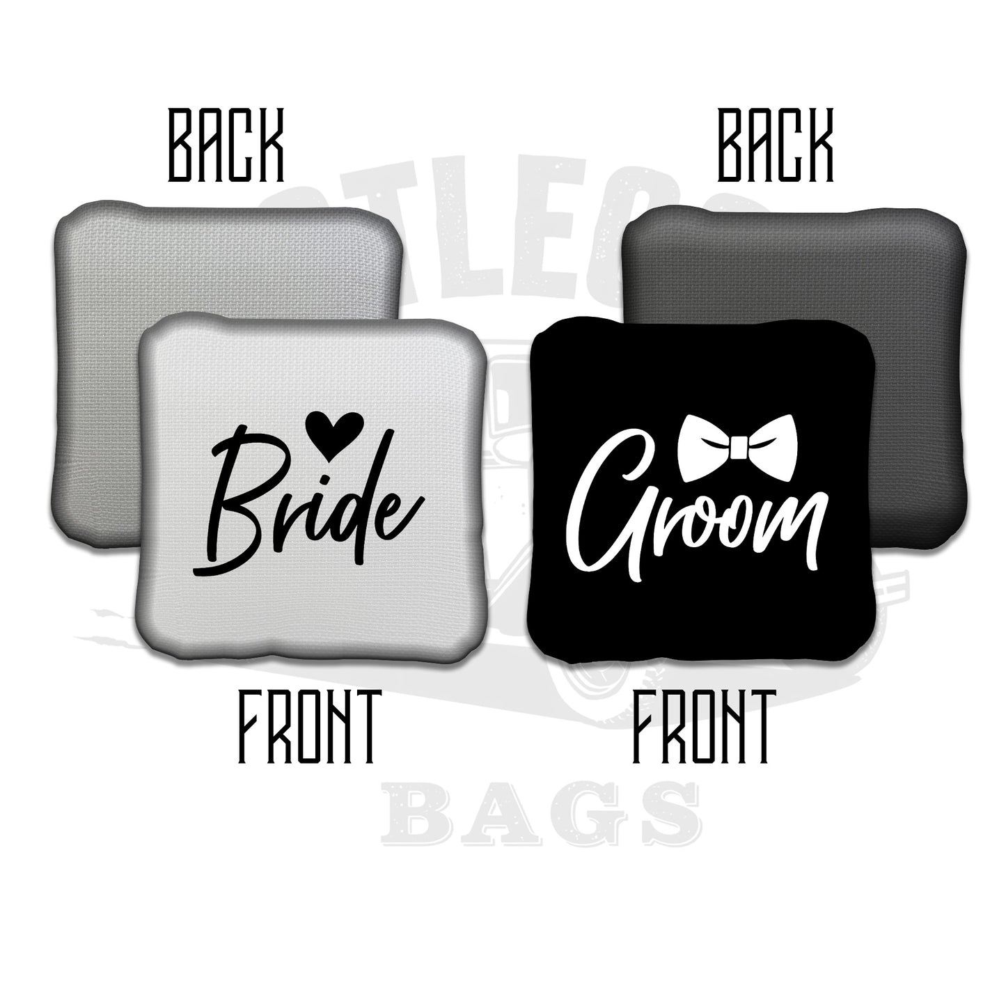Bride and Groom His and Her Cornhole Bags