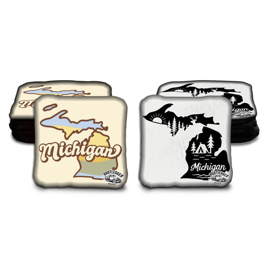Michigan Camping Up North Cornhole Bags