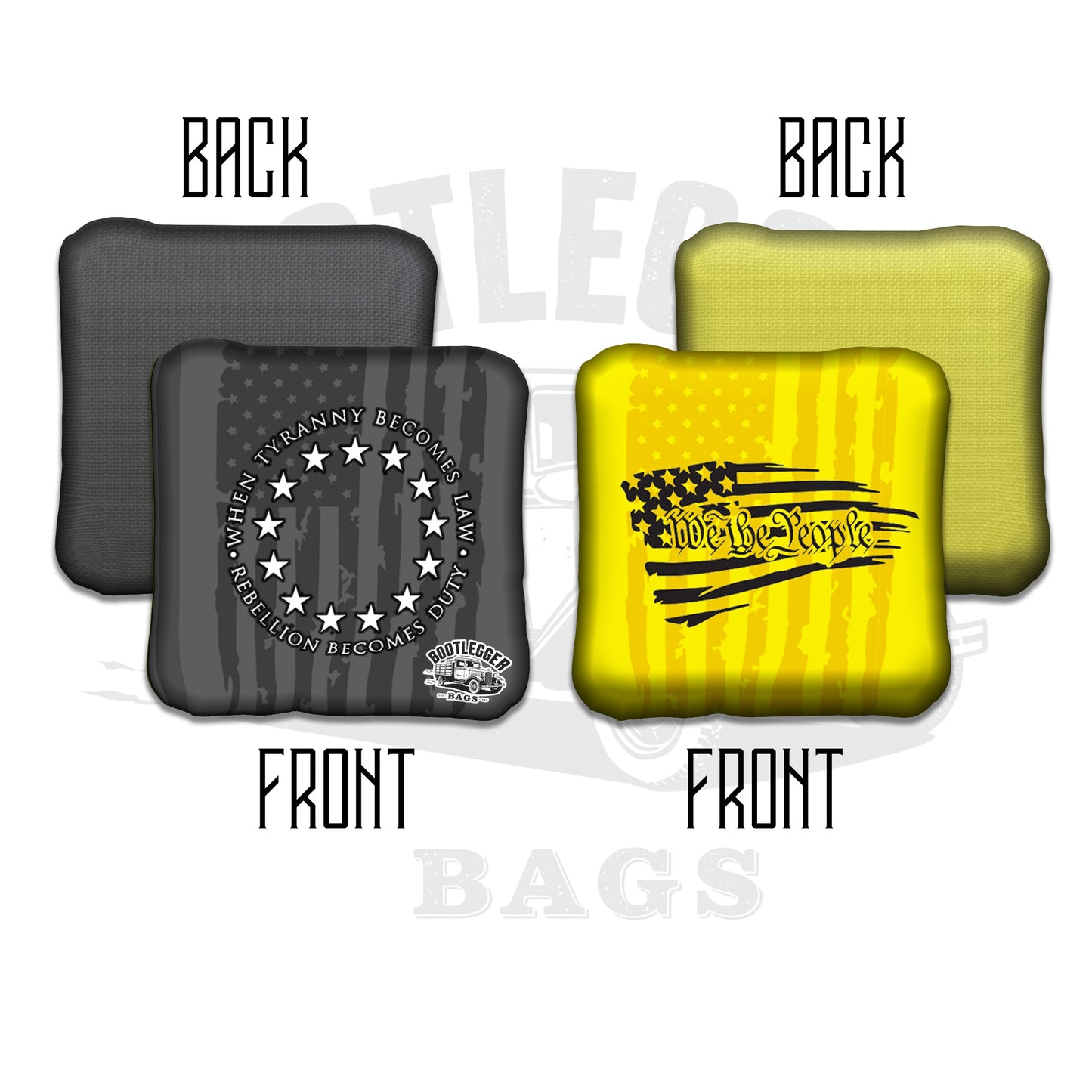 We the People and When Tyranny Becomes Law Cornhole Bags