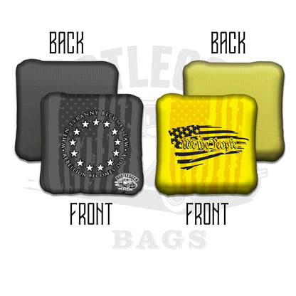 We the People and When Tyranny Becomes Law Cornhole Bags