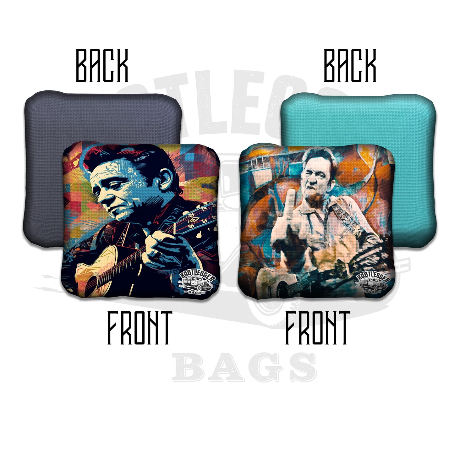 Johnny Cash Fan Art Cornhole Bags