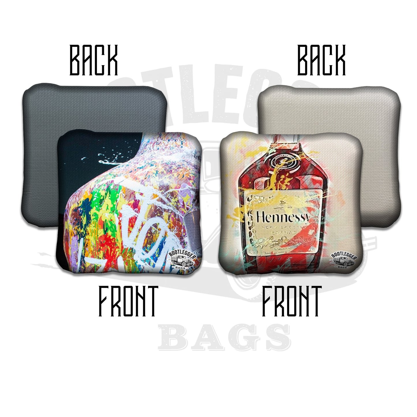 Hennessy Fan Art Cornhole Bags