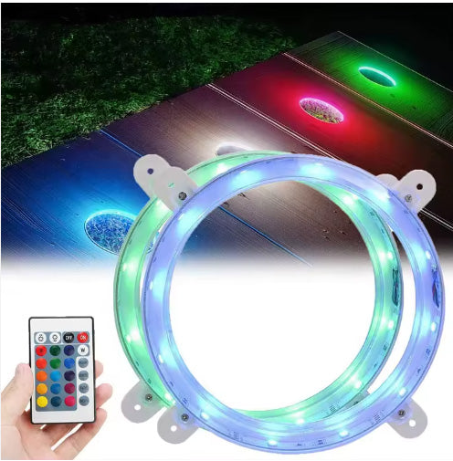 16 Color Changeable Cornhole Hole Lights