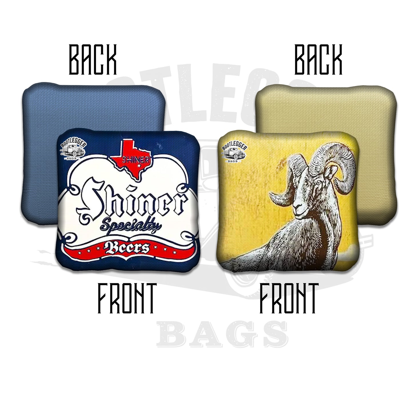 Shiner Bock Beer Fan Art Cornhole Bags