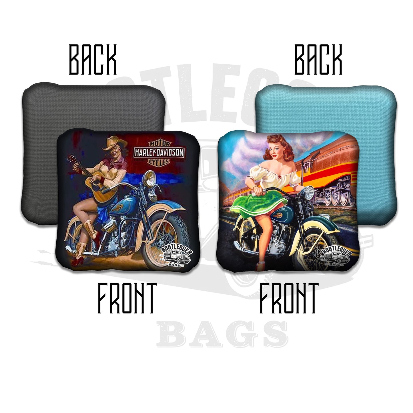 Harley Davidson Pin-ups Cornhole Bags