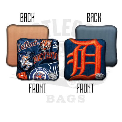 Detroit Tigers Fan Art Cornhole Bags