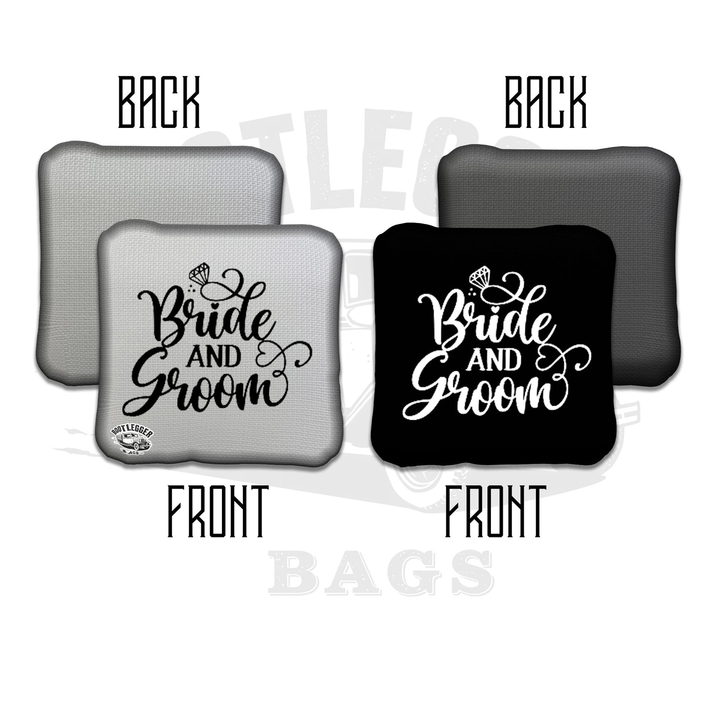 Bride and Groom Wedding Cornhole Bags