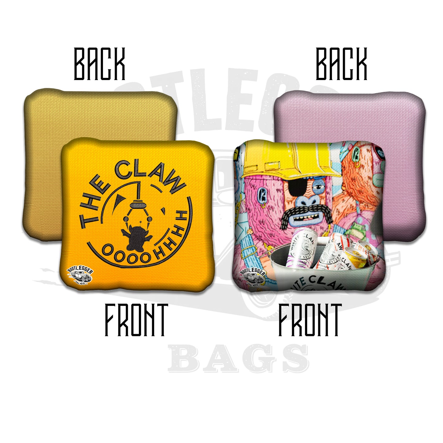 White Claw Fan Art Cornhole Bags