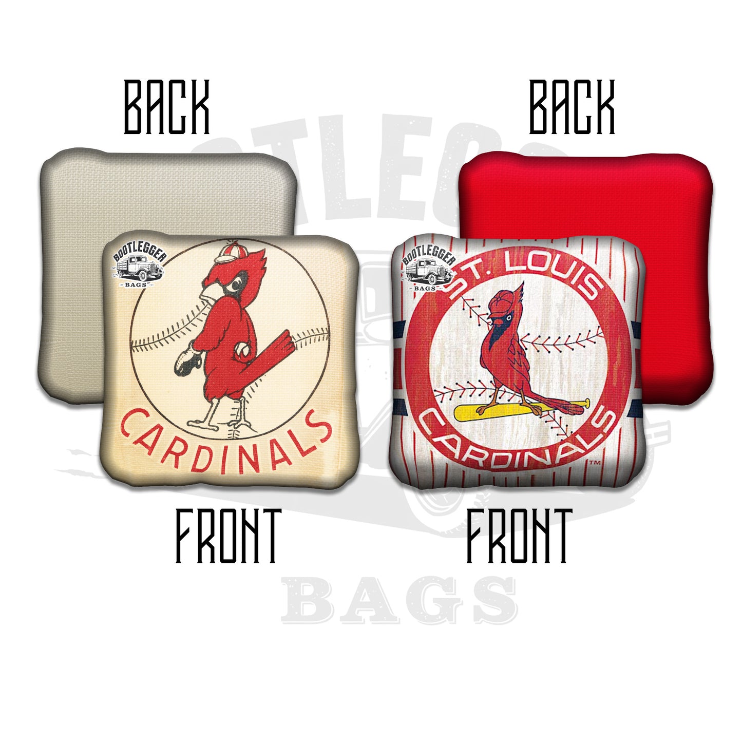 St Louis Cardinals Retro Logo Fan Art Cornhole Bags