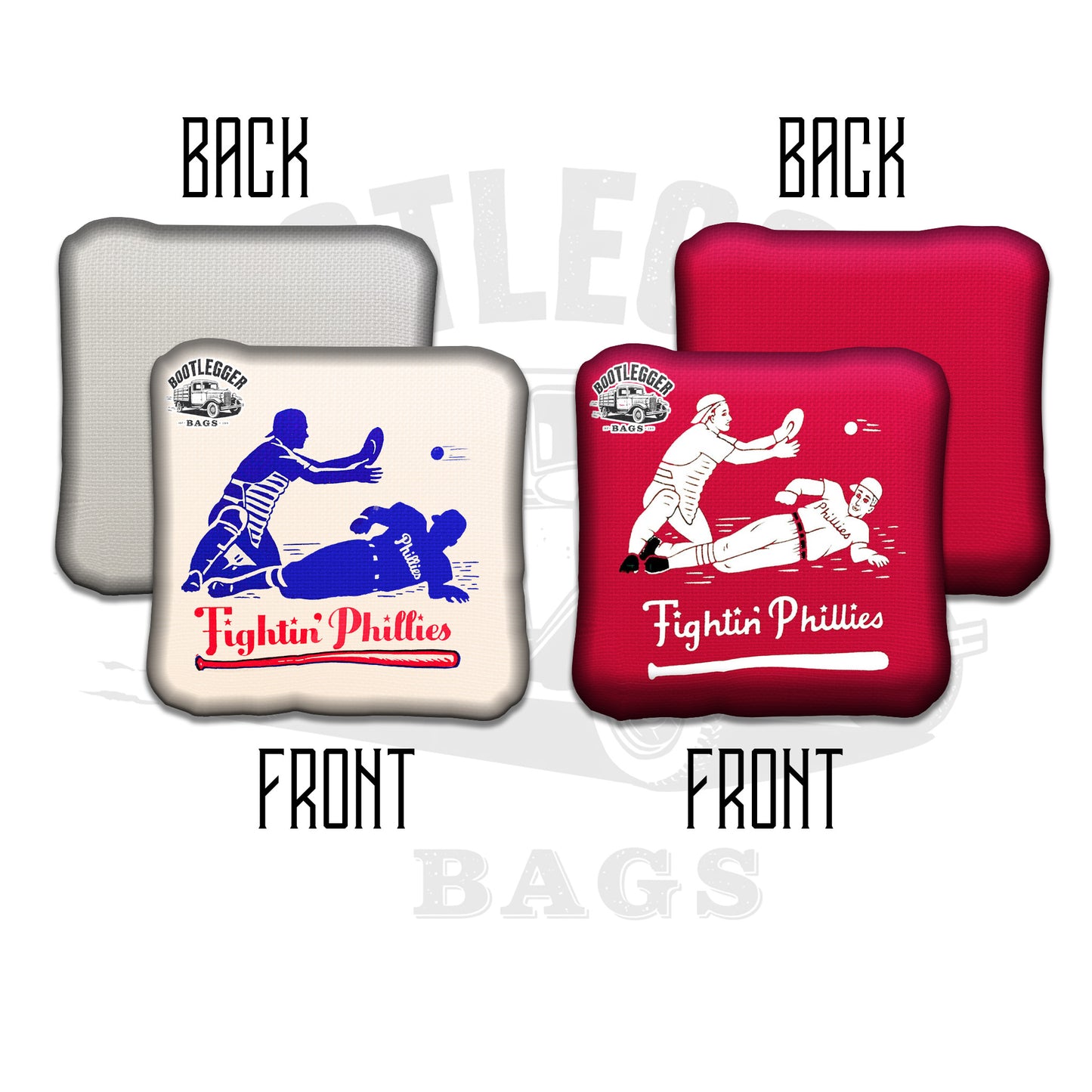 Philadelphia Fightin Phillies Fan Art Cornhole Bags