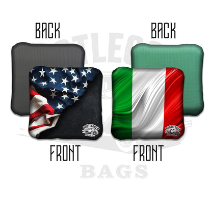 Italian and American Flag Cornhole Bags
