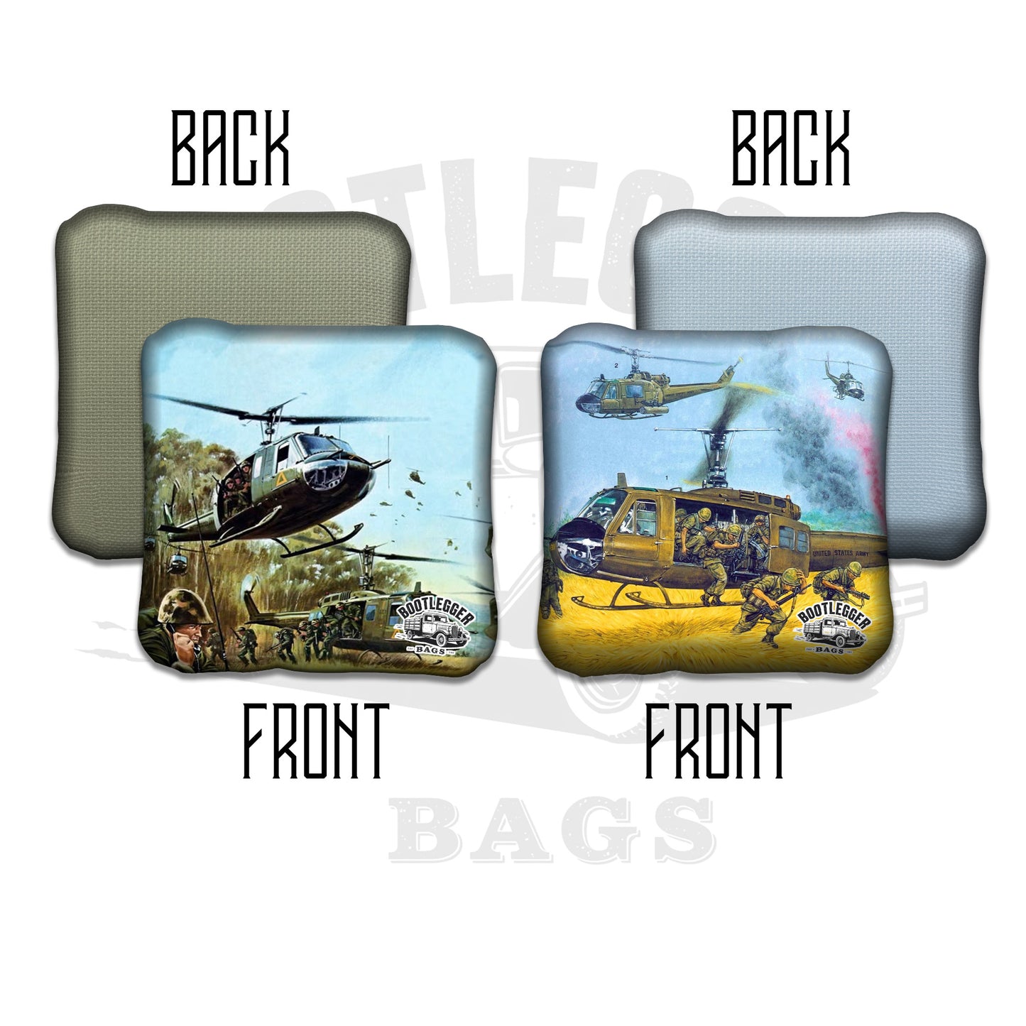 Helicopters Vietnam War Cornhole Bags