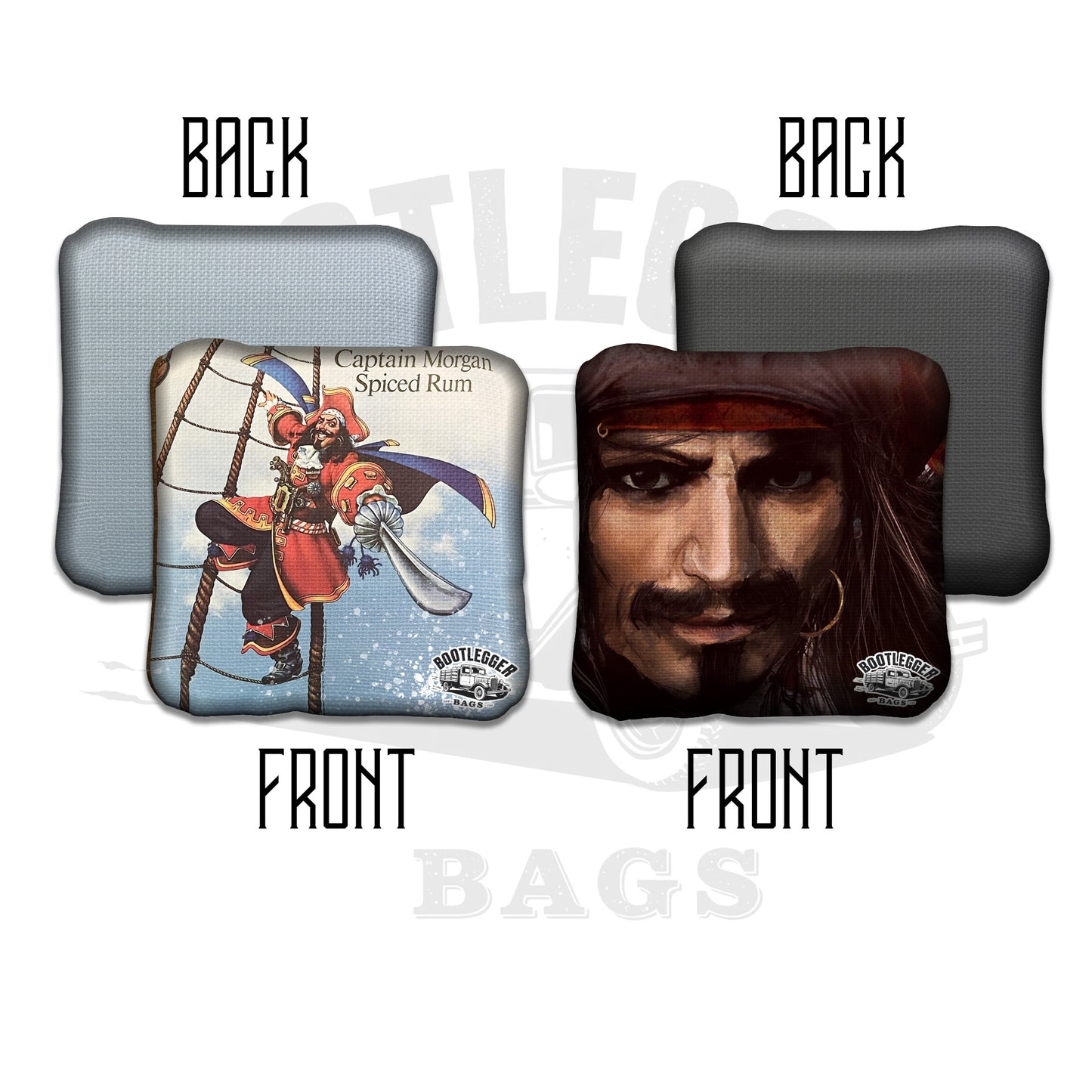 Captain Morgan Fan Art Cornhole Bags