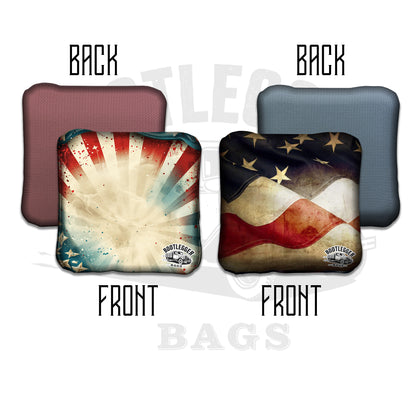 RWB American Flag Cornhole Bags