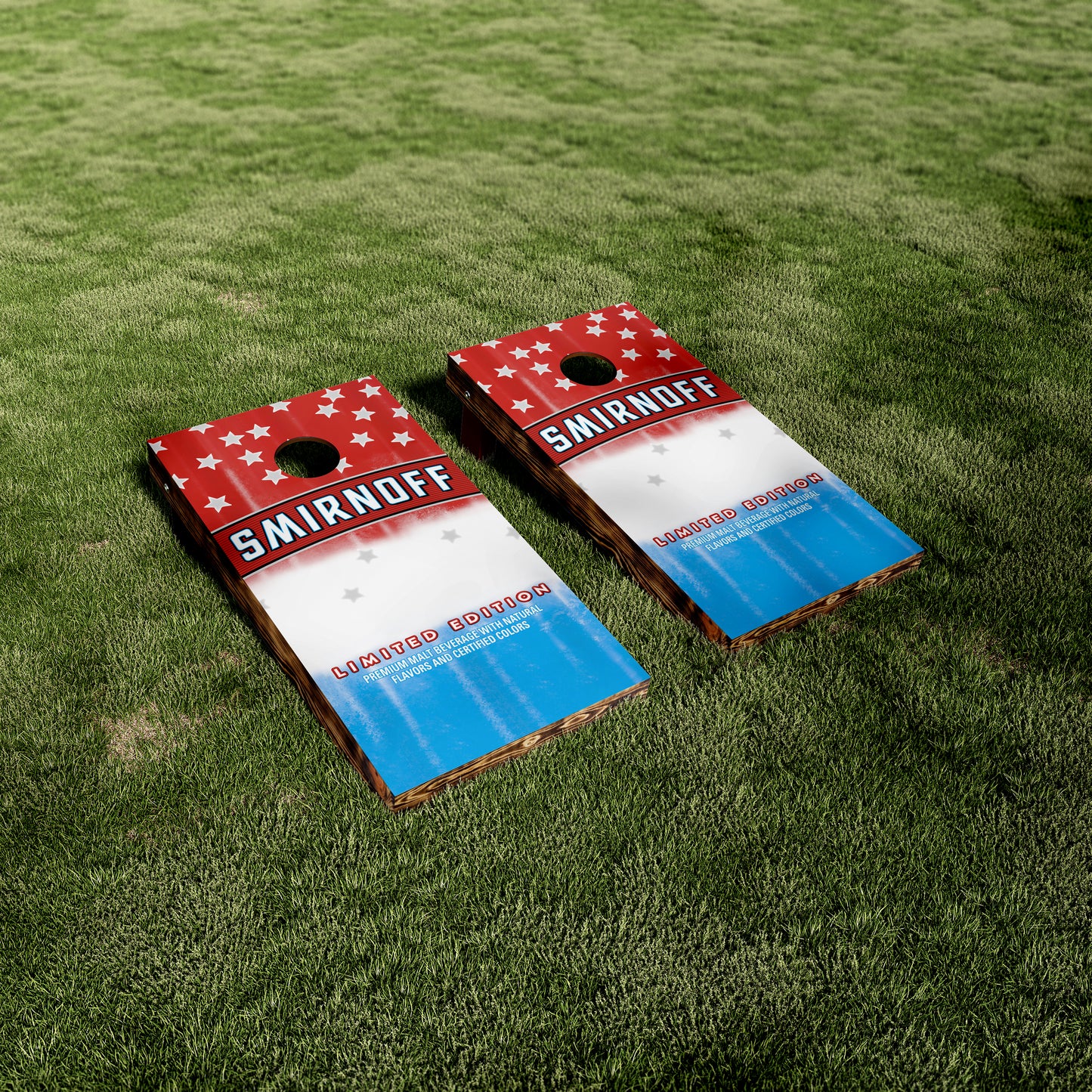 Smirnoff Vodka Cornhole Wraps/Skins