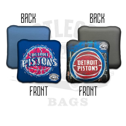 Detroit Pistons Fan Art Cornhole Bags